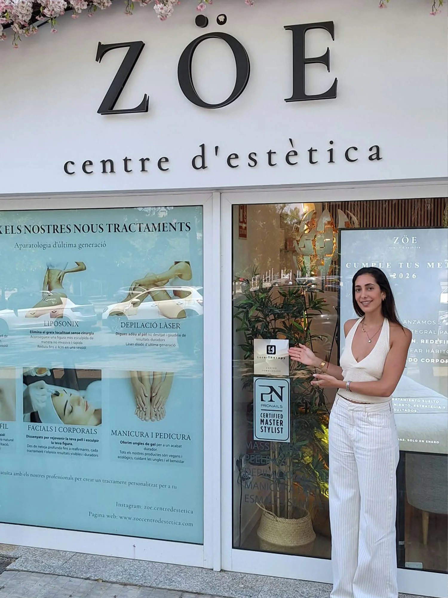 Fachada de ZÖE Centre d'Estètica, centro homologado en Sant Cugat